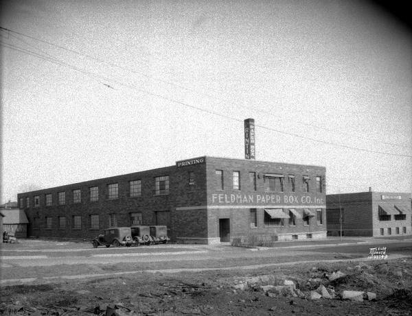 View of the Feldman Paper Box Co., 29 N. Charter Street, and the Jewel Tea Co., 31 N. Charter Street, from the north.