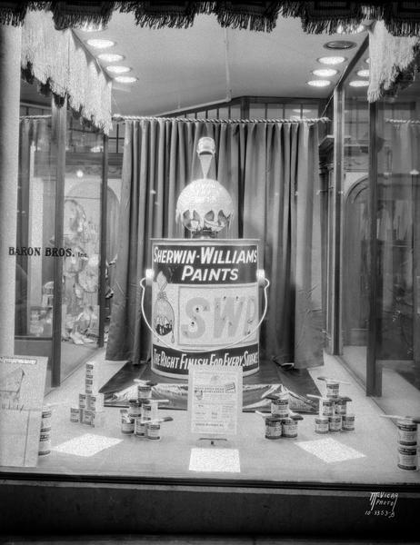Sherwin Williams paint window display at Baron Brothers Department Store, 12-18 W. Mifflin Street.