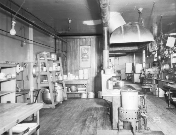 Kitchen at Cop's Cafe, owned by James I. Coppernoll, 11 W. Main Street.
