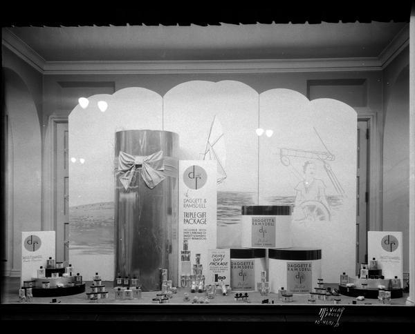 Daggett and Ramsdell beauty products window at Kessenich's, 201-203 State Street.