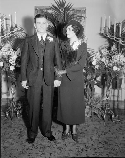 Valeria M. Keppel and Roland Fritz on their wedding day at the home of her parents, 825 S. Shore Drive.