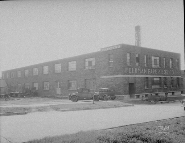 North side of Feldman Paper Box Co. building, 29 N. Charter Street.