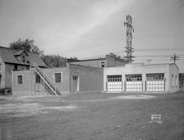 The Texas Co. bulk plant, 919 E. Main Street. Office and garage from the rear.