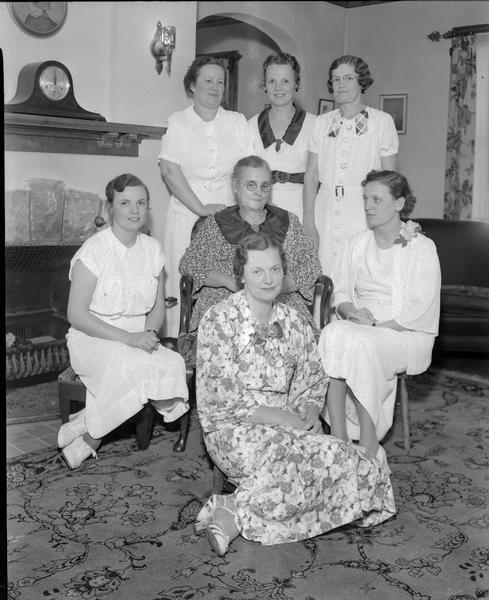 Group portrait of seven Dieder women.