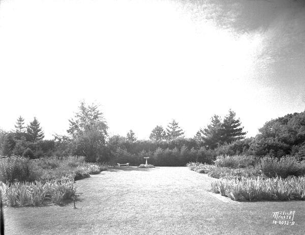 Garden at Dr. Frederick A. and Edith Davis house, 6048 S. Highlands Avenue, called Edenfred, from the East end.
