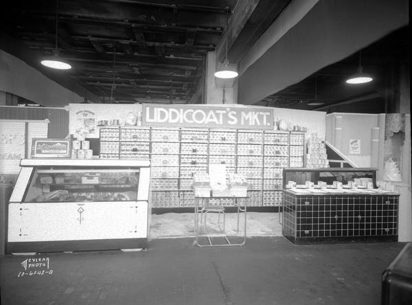 Liddicoat's meat and grocery Market, 2925 Atwood Avenue, display at Eastside Business Men's Fall Festival, in Fuller and Johnson building, 51 N. Dickinson Street at 1402 E. Washington Avenue.