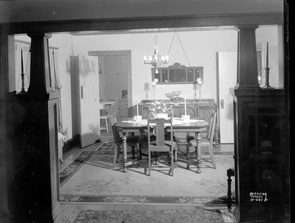 Dining room in E.G. Waste's house, 1321 Jenifer Street.
