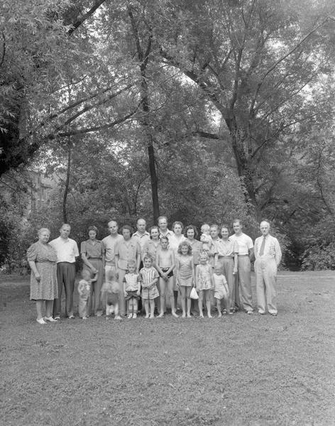 Outdoor group portrait of the S. Anderson family.