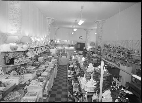 Interior of Wisconsin Electric Cooperative Store, in Union Transfer Building, 155-303 West Wilson, showing toys, Christmas decorations and lamps and appliances.