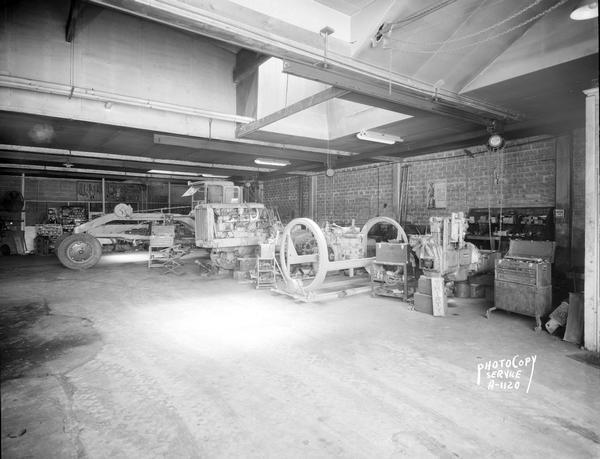 Workshop of Nagle-Hart Tractor & Equipment Company, without workers, 754 East Washington Avenue.