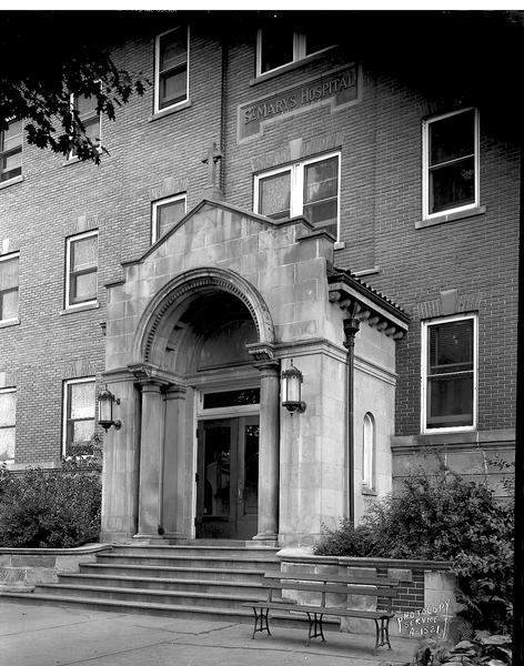 St. Mary's Hospital main entrance, 720 South Brooks Street.