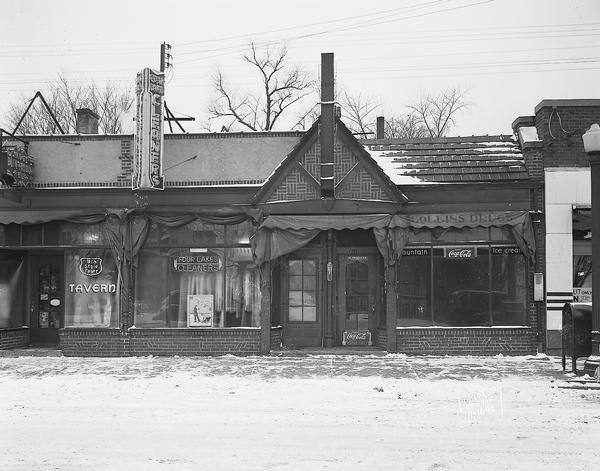 Collins Drugs, 610 South Park Street; Four Lakes Cleaners, 612 South Park Street; Shorty's Tavern, 614 South Park Street, on the edge of the Greenbush neighborhood. Before expansion and alterations.