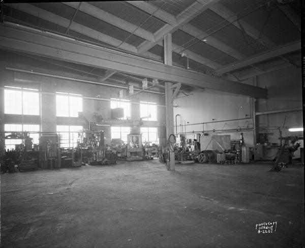 Nagle-Hart Tractor Company, 212 South Thornton Avenue. Interior view showing tool and repair department.