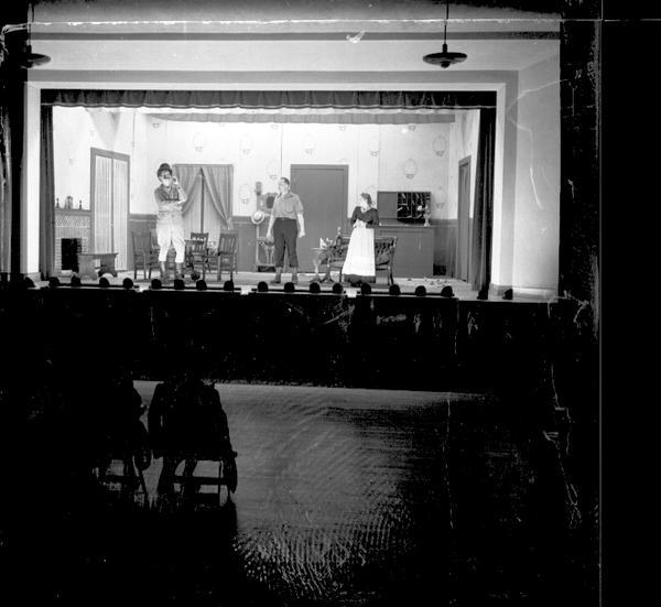 Blackfriars. View of the stage from the audience.