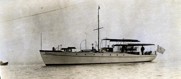 The boat, "Zenya," on Lake Superior.