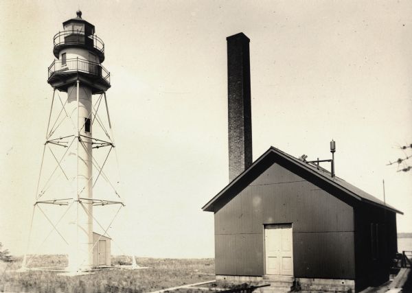La Pointe Light on Long Island (Apostle Islands), Chequamegon Bay, Lake Superior.