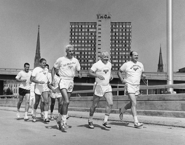 YMCA running club members take a run.