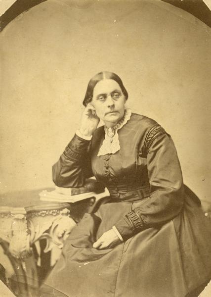 Portrait of Susan B. Anthony on her 50th birthday.