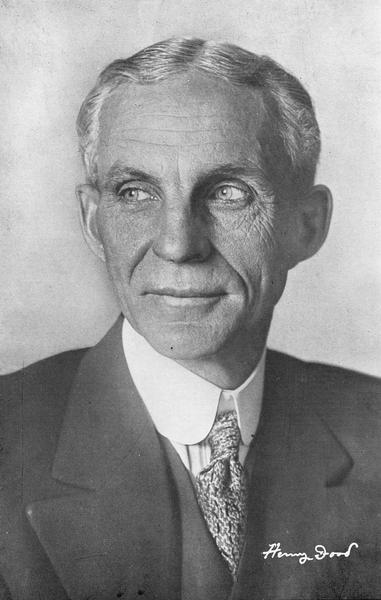Quarter-length portrait of Henry Ford.