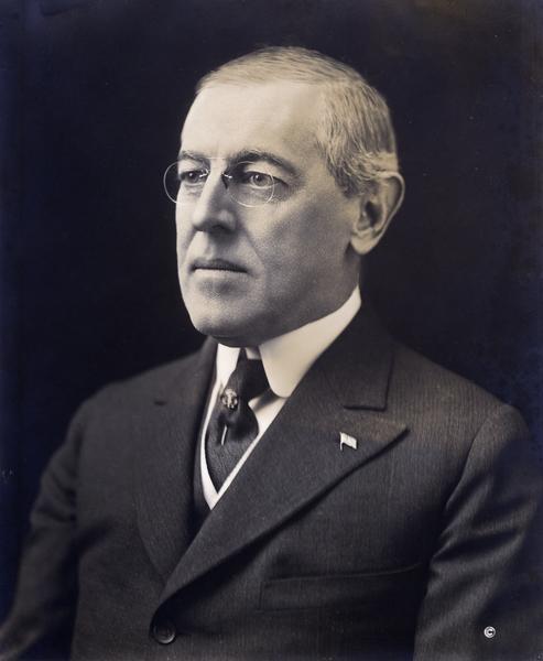 Portrait of Woodrow Wilson.