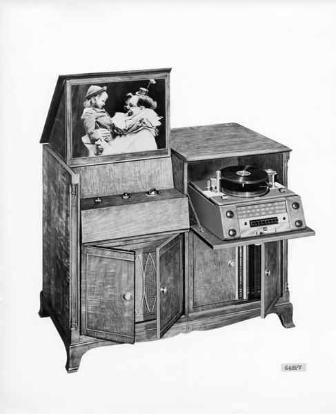 RCA radio-phonograph-television set.