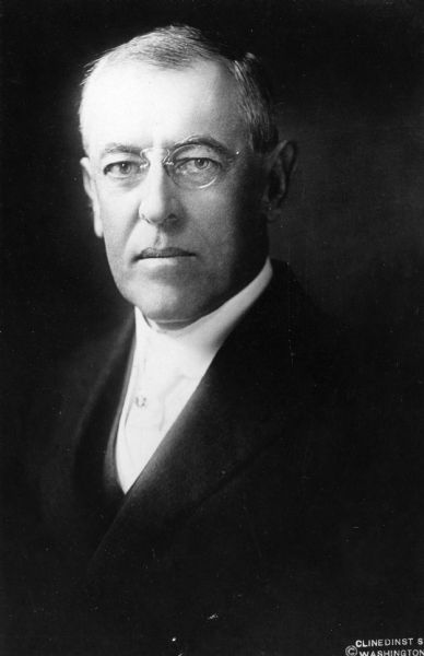 A portrait of Woodrow Wilson, taken shortly before his 61st birthday on December 28.