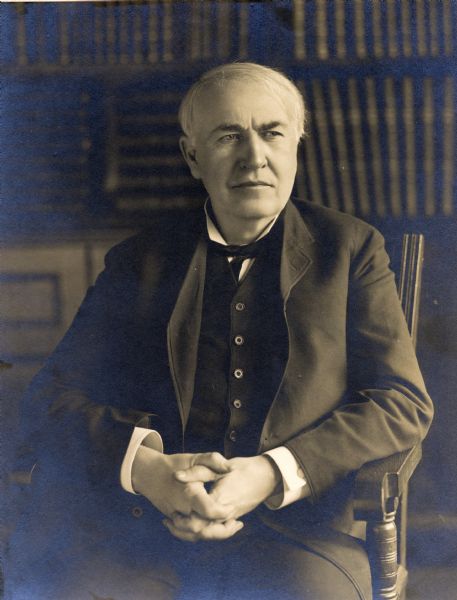 Portrait of Thomas A. Edison.