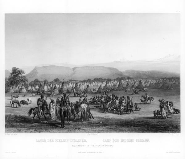 Encampment of the Piekann Indians.