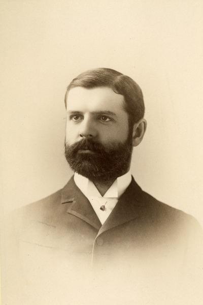 Portrait of Cyrus Hall McCormick, Jr. (1859-1936). Mr. McCormick was the oldest son of inventor and industrialist Cyrus Hall McCormick (1809-1884). He was president of the McCormick Harvesting Machine Company from 1884 to 1902, and president of the International Harvester Company after 1902.