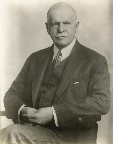 Portrait of Cyrus Hall McCormick, Jr. (1859-1936), son of inventor and industrialist Cyrus Hall McCormick (1809-1884). He was president of the McCormick Harvesting Machine Company from 1884 to 1902, and president of the International Harvester Company after 1902. A note on the print indicates that "Mr. McCormick approved this photograph for reproduction purposes."