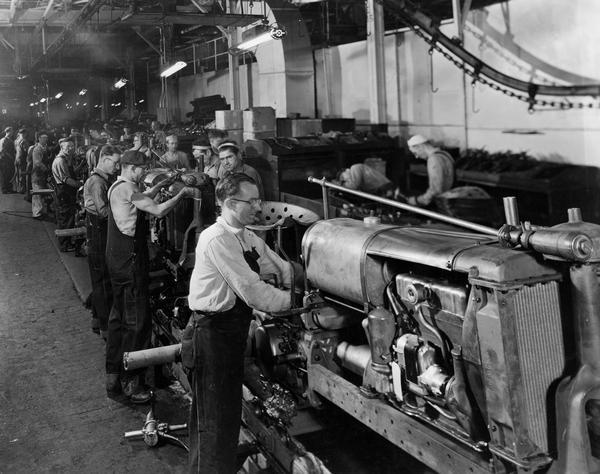 F-14 Assembly Line at Tractor Works | Photograph | Wisconsin Historical ...