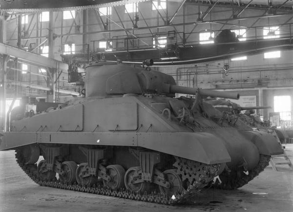 M-3 "Sherman" tank at International Harvester's Bettendorf Works.