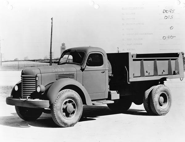 Dump truck built by International Harvester for the U.S. Army.