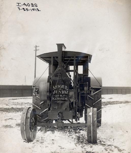 Mogul Junior 25 H.P. Kerosene tractor in the snow.
