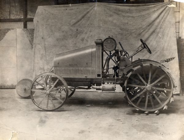 Engineering photograph of a Mogul 8-16 tractor.