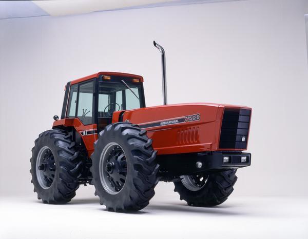 Color photograph of an International 7288 4WD tractor in a studio.