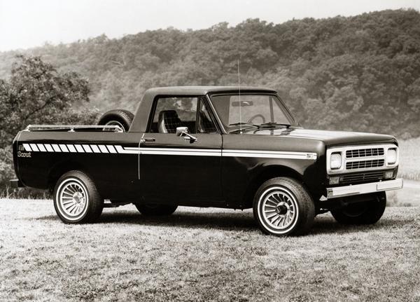 Advertising photograph of the International Scout Terra pickup truck.