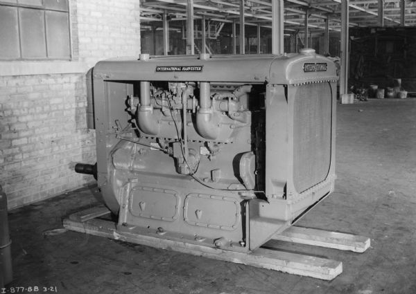 International PA-100 power unit at International Harvester's Tractor Works (factory).