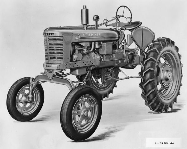 Catalog illustration of an International Harvester Farmall HV tractor. The Farmall HV was a high-clearance or high-crop tractor.