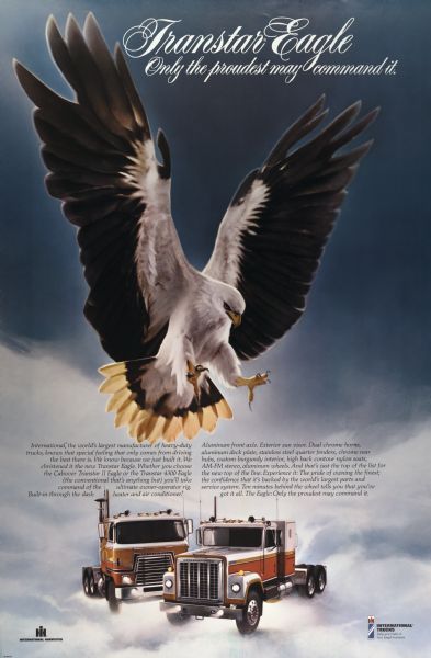 large eagle truck graphic