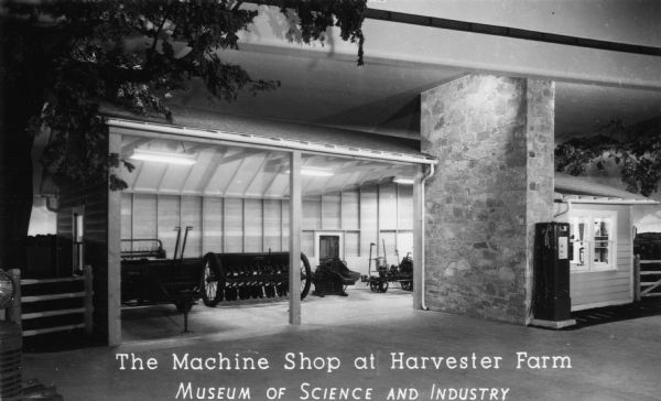 "Machine Shop" in the Harvester Farm exhibit at the Chicago Museum of Science and Industry.