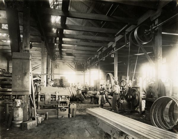 Factory workers at International Harvester's Plano Works. The factory was later known as "West Pullman Works."