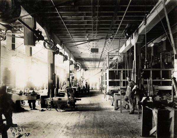 Factory workers at International Harvester's Plano Works. The factory was later known as the "West Pullman Works."