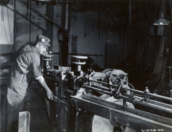 Factory worker at International Harvester's Rock Falls Works.