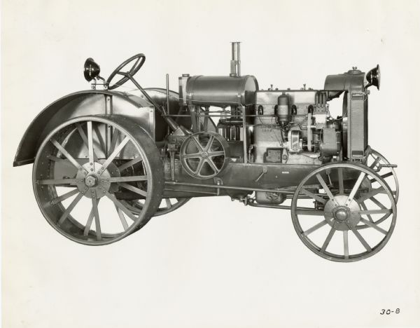 Engineering photograph of a 10-20 tractor.