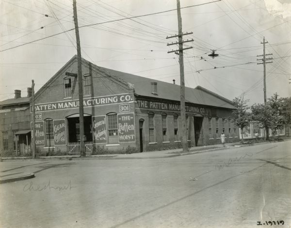 Exterior view of the Patten Manufacturing Company.