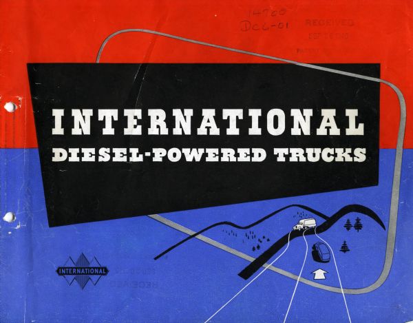 Cover of an advertising catalog for International Diesel-Powered Trucks.