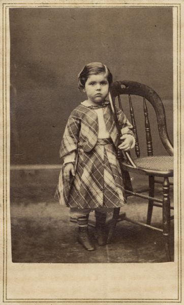 Full-length studio portrait of Cyrus McCormick, Jr. as a child.