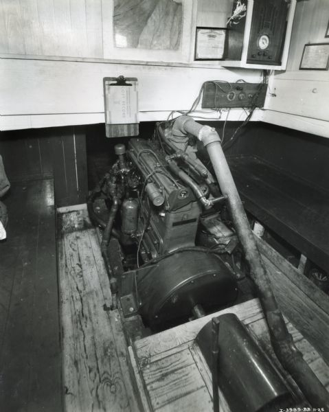 International P-40 power unit installed in a 35-foot shrimp boat. The boat, called <i>Jupiter</i>, was owned by E.J. Chapman of Theodore, Alabama.