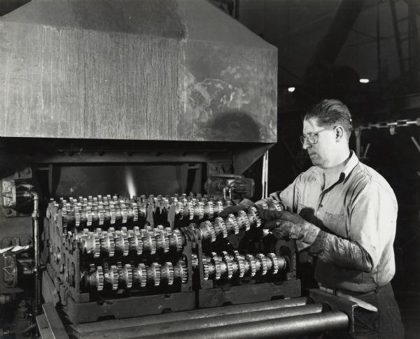 Factory worker at International Harvester's Tractor Works.